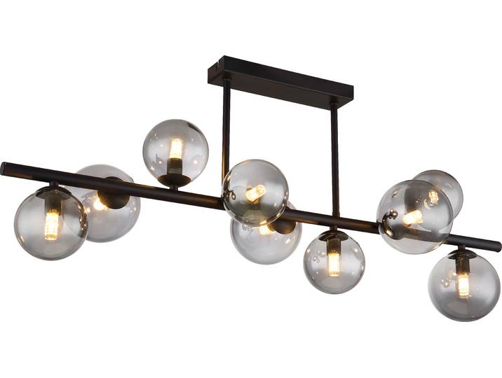 Globo Lighting Plafonnier en métal noir mat\, LxlxH : 870x300x380mm