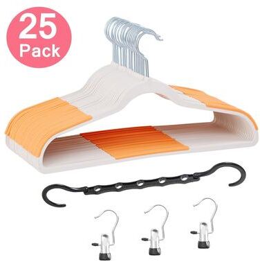 Clothes Hangers Plastic Coat Hangers Non-Slip Space-Saving Swivel Hook