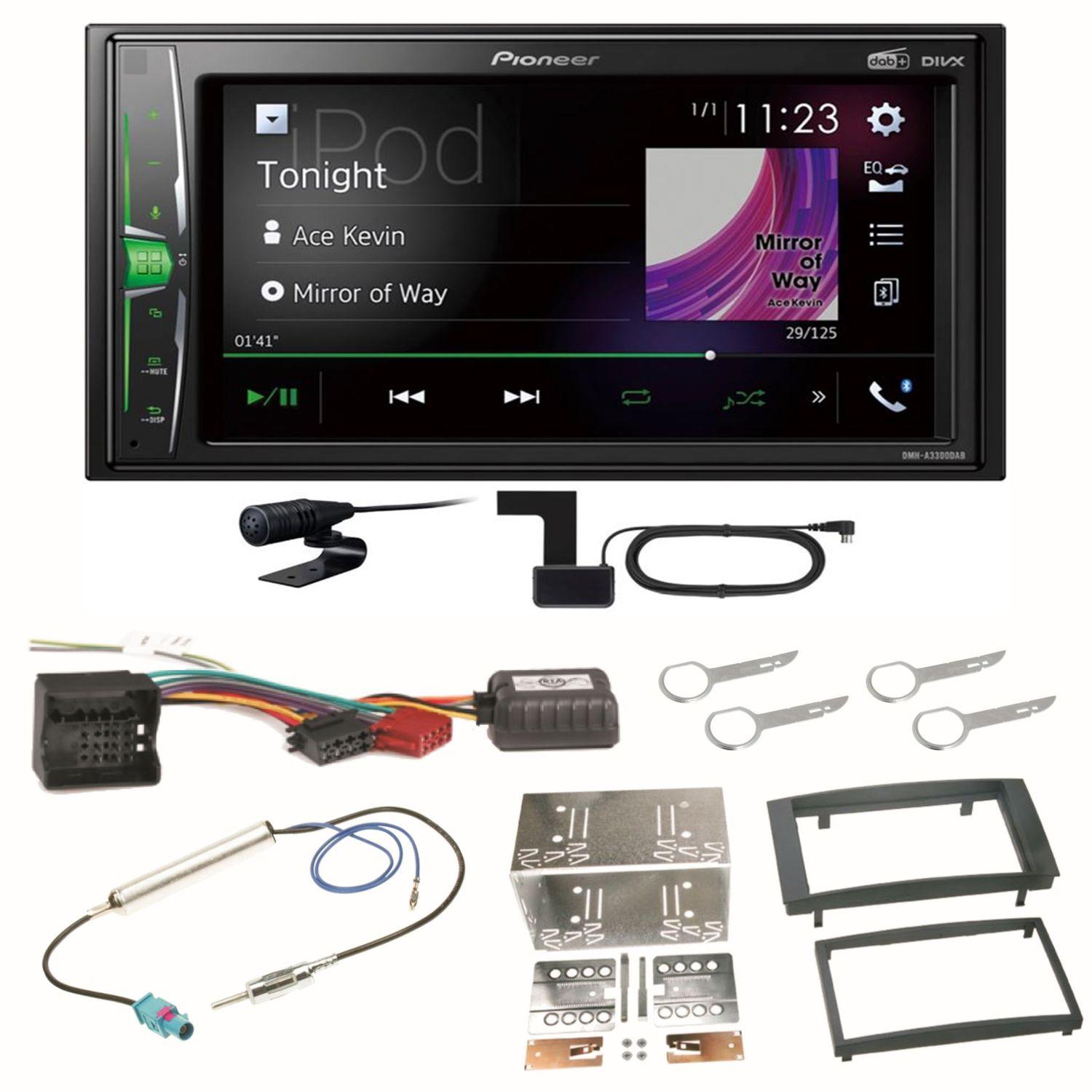 Pioneer DMH-A3300DAB Bluetooth Digitalradio Einbauset für T5 2003-2015 Multivan