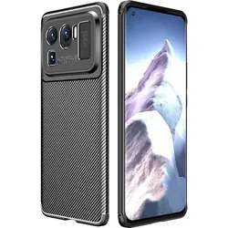Screenguard Xiaomi Mi 11 Ultra Hülle Carbon Design TPU Case (Xiaomi Mi 11 Ultra), Smartphone Hülle, Schwarz