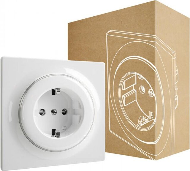 Fibaro Walli N Type F Witte Slimme Wandcontactschakelaar 110 - 230 V 16 A