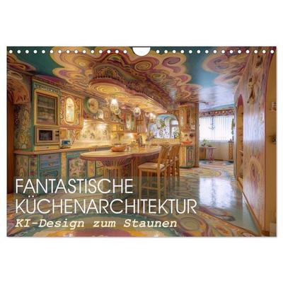 Fantastische Küchenarchitektur. KI-Design zum Staunen (Wandkalender 2026 DIN A4 quer), CALVENDO Monatskalender