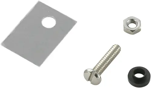 TRU Components TC-A18-9B Montagematerial-Set für Halbleiter (L x B) 18mm x 13mm Passend für (Gehäuseart (Halbleiter)) TO-220 1 Set