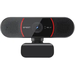 EMeet SmartCam C960 4K Webcam + Tripod, Webcam, Rot, Schwarz