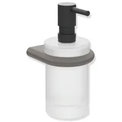 Hewi Serie 480 Seifen-/Desinfektionsmittelspender 480.06.00260SC mit Halter, pulverbeschichtet dunkelgrau perlglimmer tiefmatt