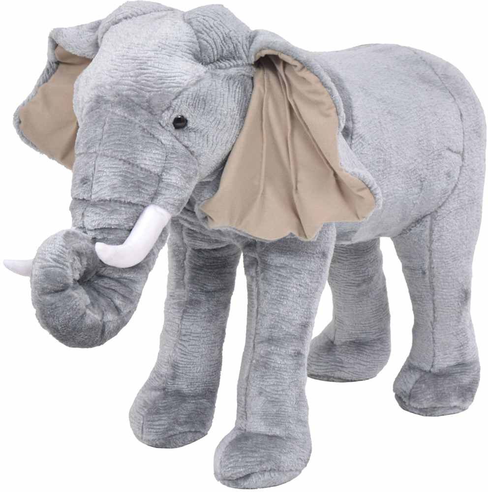 vidaXL Jouet en peluche Éléphant Gris XXL