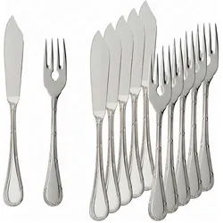 Villeroy & Boch Kreuzband Septfontaines Fischbesteck, Besteck, Silber