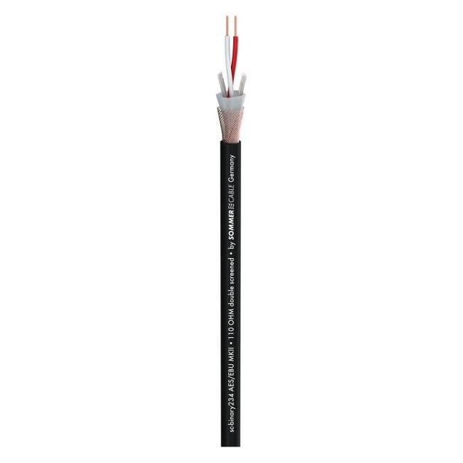 Sommer Cable DMX Kabel 2x0,34 100m sw BINARY 234 (100 m, XLR Kabel) (30307450)