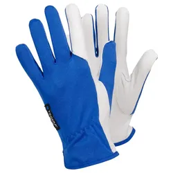 Ziegenleder ESD-Montagehandschuhe 30 blau/weiß - 5 (XXS)