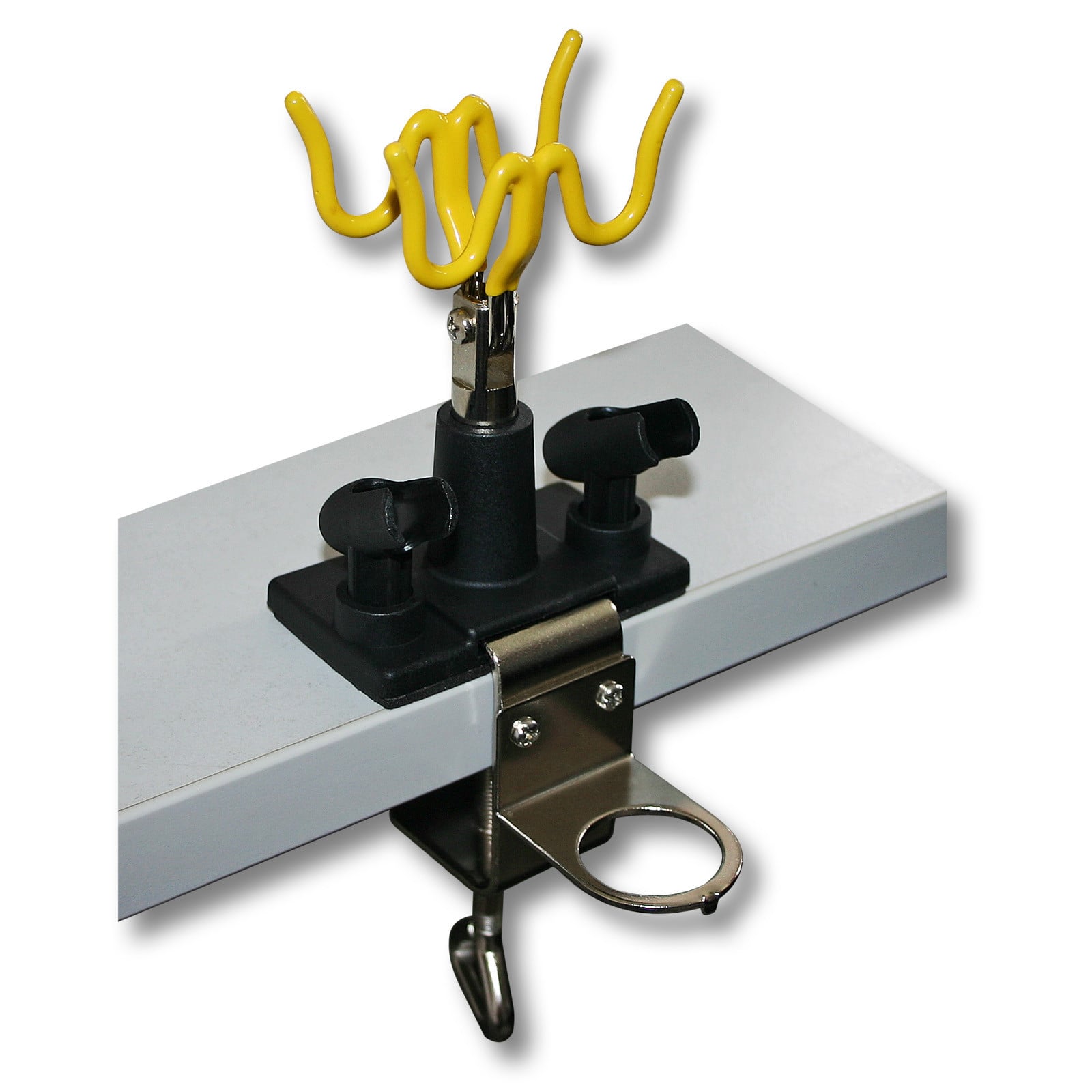 Wiltec Pistoolhouder voor 4 airbrushpistolen en 1 manometer, B/D/H: 85 x 110 x 210 mm