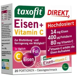 taxofit DIREKT Eisen + Vitamin C 20 St Granulat