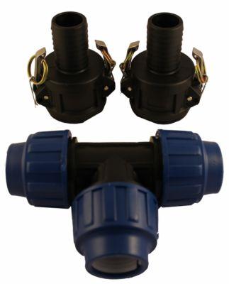 IBC Tankverbinder, Set für 2 Tanks, Erweiterung DN 40