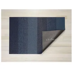 Chilewich, Fussmatte, Marbled Stripe Fusse Bay Blue (71 x 46 cm)