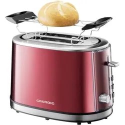 Grundig Ta 6330, Toaster, Rot, Silber