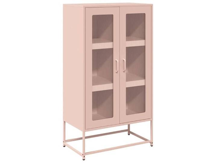 Remise Enfilade de rangement - Rose - Buffet haut - rose - 68x39x123cm - acier_vos23w