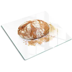 GLASPLATTE 60x52 cm Brot und Weizen