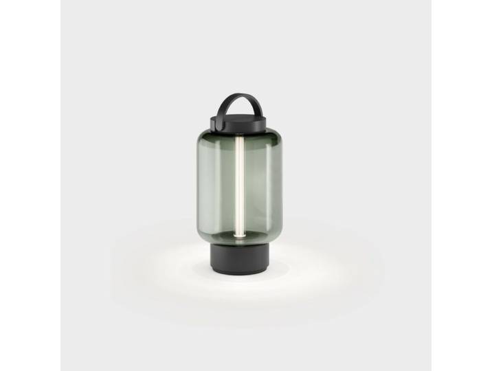 IP44.de Akku-Außenleuchte qu - jet black/jade Modern Akkubetrie