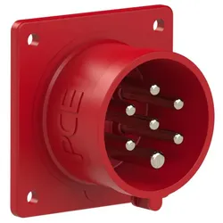 PCE 617-6f7v CEE-Anbaugerätestecker gerade (75x75mm) 16A 7p 6h IP44/IP54 6176f7v