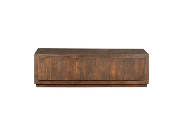Meuble tv 150 cm 3 portes en manguier brun