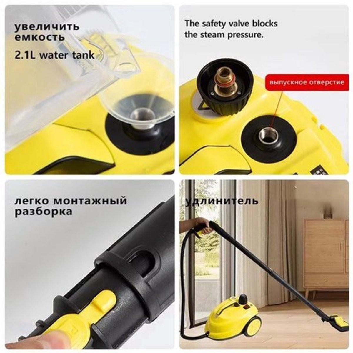 Selius Handstoomreiniger Rood - 2000 W - 2 Liter - RVS - Voor Keuken En Meubels