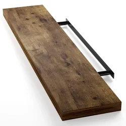 Casaria Casaria Wandregal Schweberegal 110cm Eiche dunkel + Halterung