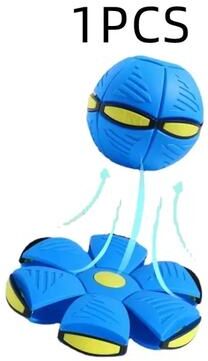 The Handy Homestead Interactive Flying Disc Ball Dog Toy With LED For Outdoor Fetch blue