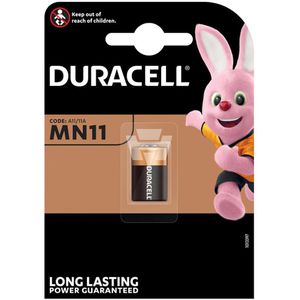 Duracell Batterien Alkaline, 6V, 5 Jahre lagerfähig, A11 / MN11 / V11A, 1 Stück