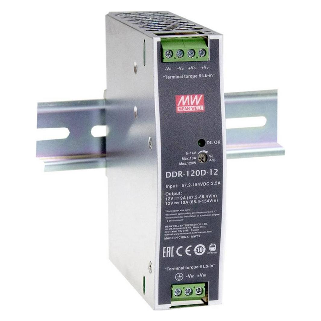 MeanWell MEAN WELL DDR-120A-48, 120 W, 48 V, RoHS, 32 mm, 102 mm, 125,2 mm (DDR-120A-48)