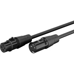 GOOBAY 80360 - Mikrofonkabel, XLR Stecker/ XLR Kupplung, 20 m , schwarz