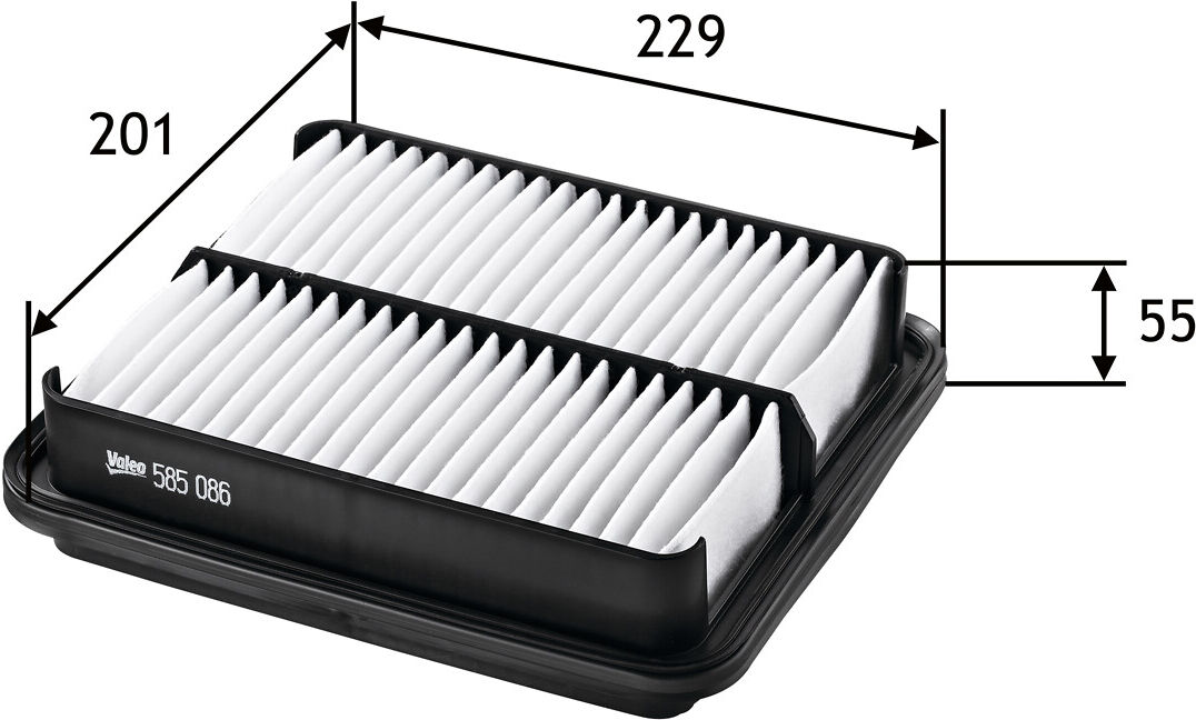 Valeo Luftfilter 585086 Filtereinsatz 55mm Für Santana Suzuki Amc