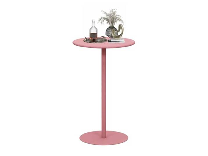 SXBHDM Runder Bartisch mit Metallgestell, hoher Bistrotisch, runder Cocktailtisch in Tresenhöhe für Küche, Restaurant, Wohnzimmer, Beistelltisch für Sofa, Rosa/Gold(Rosa,60x60x104cm)