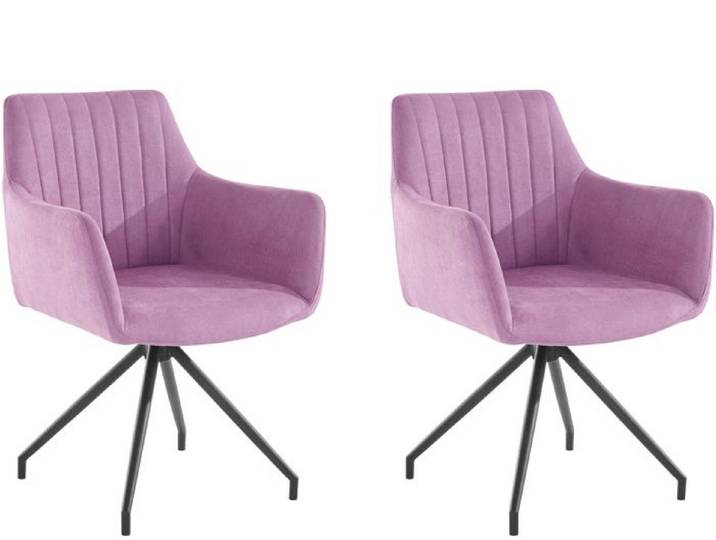 Chaise de salle à manger 2 packs en violet
