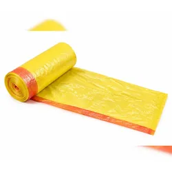 Müllbeutel mit Zugband aus HDPE – 40 × 50 cm – 20 L – 8 μm – Gelb – Reißfest & Stabil – 3000 Stück Karton – RyanPack