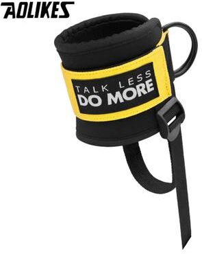Inspired Living AOLIKES Adjustable Ankle Straps For Cable Machines Gym Cuffs For Glute And Leg Workouts yellow
