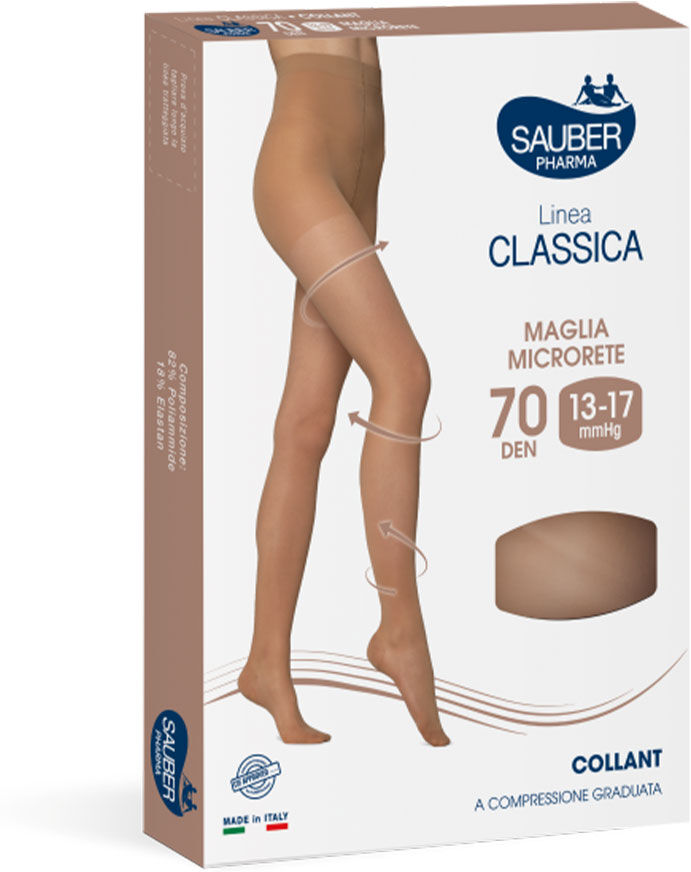 Sauber Collant 70 Denari Microrete Nero 13-17 MMHG