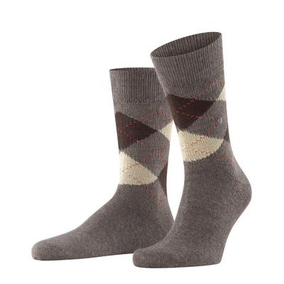Socken BURLINGTON "Preston", Herren, Gr. 40-46, braun, Baumwollmischung, Argyle-Muster, Socken Socken, Einheitsgröße 40-46, Argyle-Muster, weiche Haptik