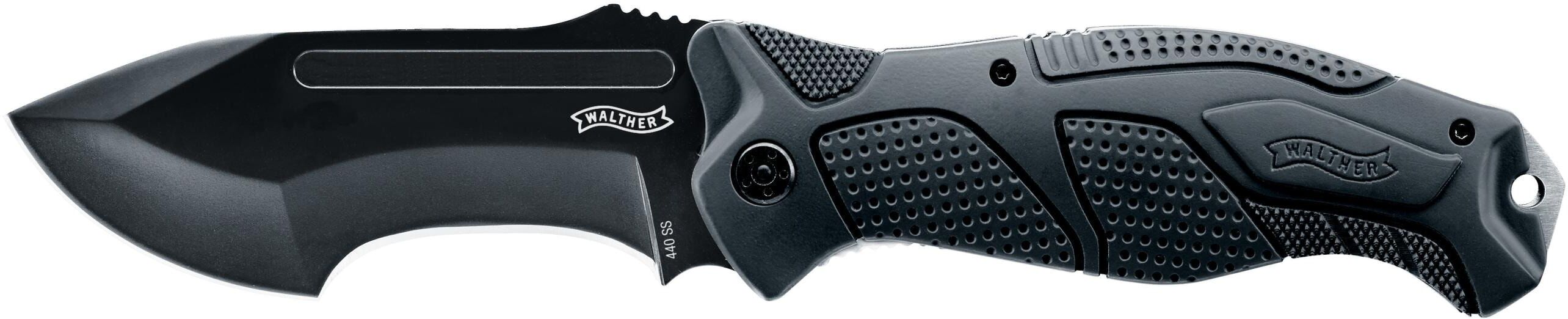 Taschenmesser "Walther Survival Knife OSK II", schwarz, L:24cm, Stahl, Outdoormesser, Taschenmesser schwarz Einheitsgröße
