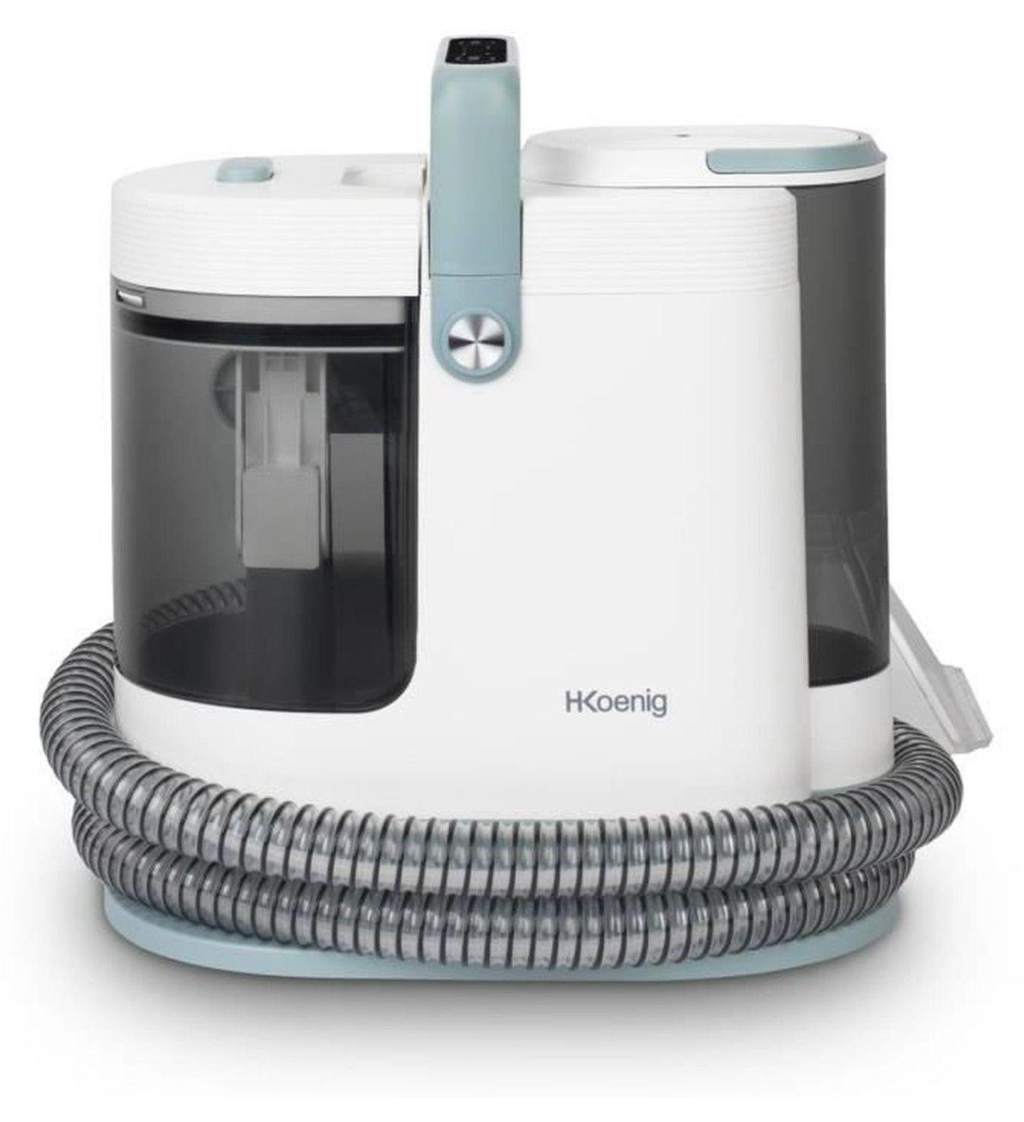 H.KoeNIG TWT99 Stoomreiniger voor textiel met heet water en 2 borstels, 1700 W