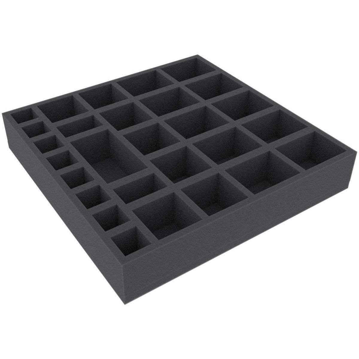 Feldherr Schuimrubberen inlegstuk met 28 vakken voor bordspellen, B/D/H: 28,5 x 28,5 x 5,1 cm