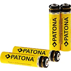 PATONA 4x Akku Micro AAA LR3 LR03 900mAh inkl. Box