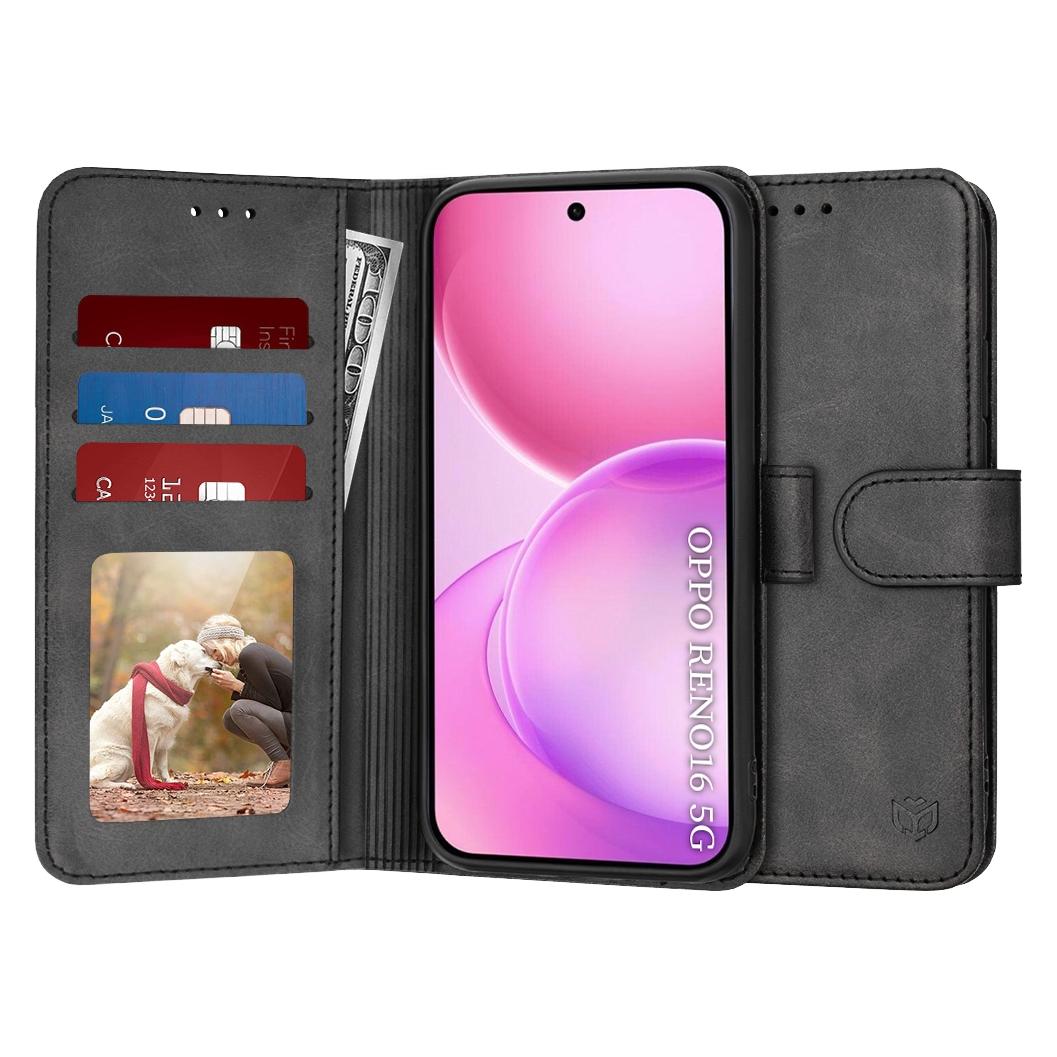 Techsuit - Tagebuch - Oppo Reno16 - Schwarz (Oppo Reno 16, Oppo Reno 16 Pro) (72002218)