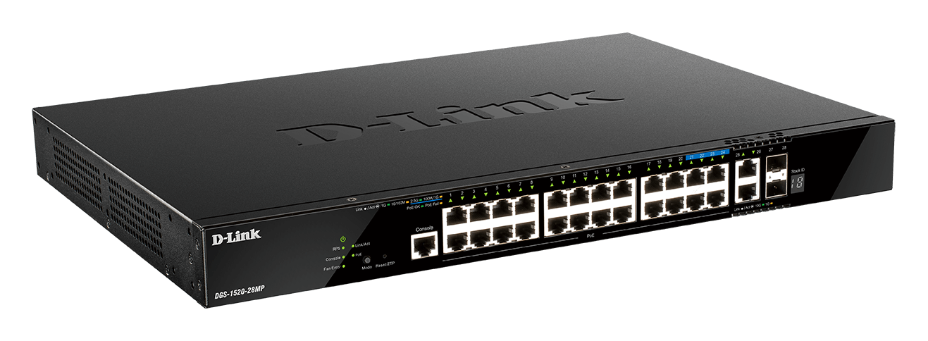D-Link DGS-1520-28MP/E Stackable Switch Smart Managed