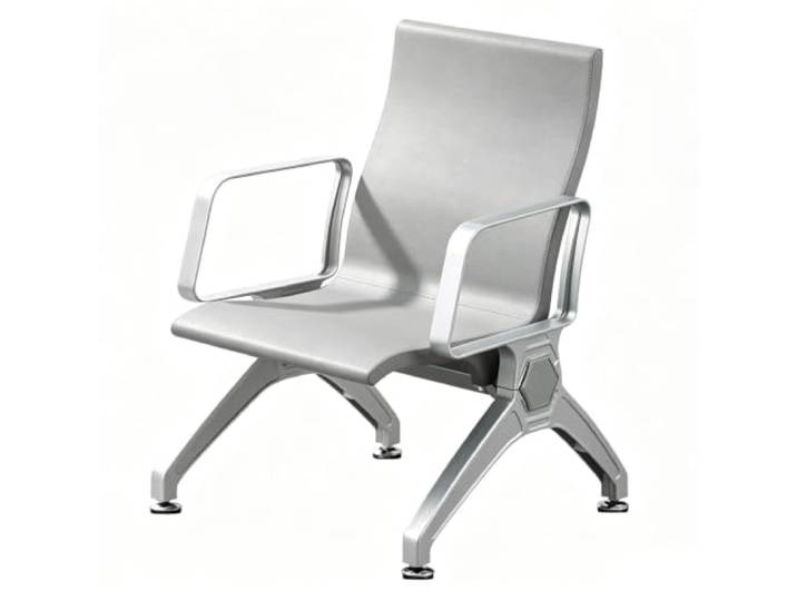 YPIOUREN Esszimmer Stühle, Wartezimmer Stühle Bequeme PU-Material + Aluminiumlegierung, 750 Kg Tragfähigkeit, Bequeme Rückenlehne und Armlehnen(Light gray)