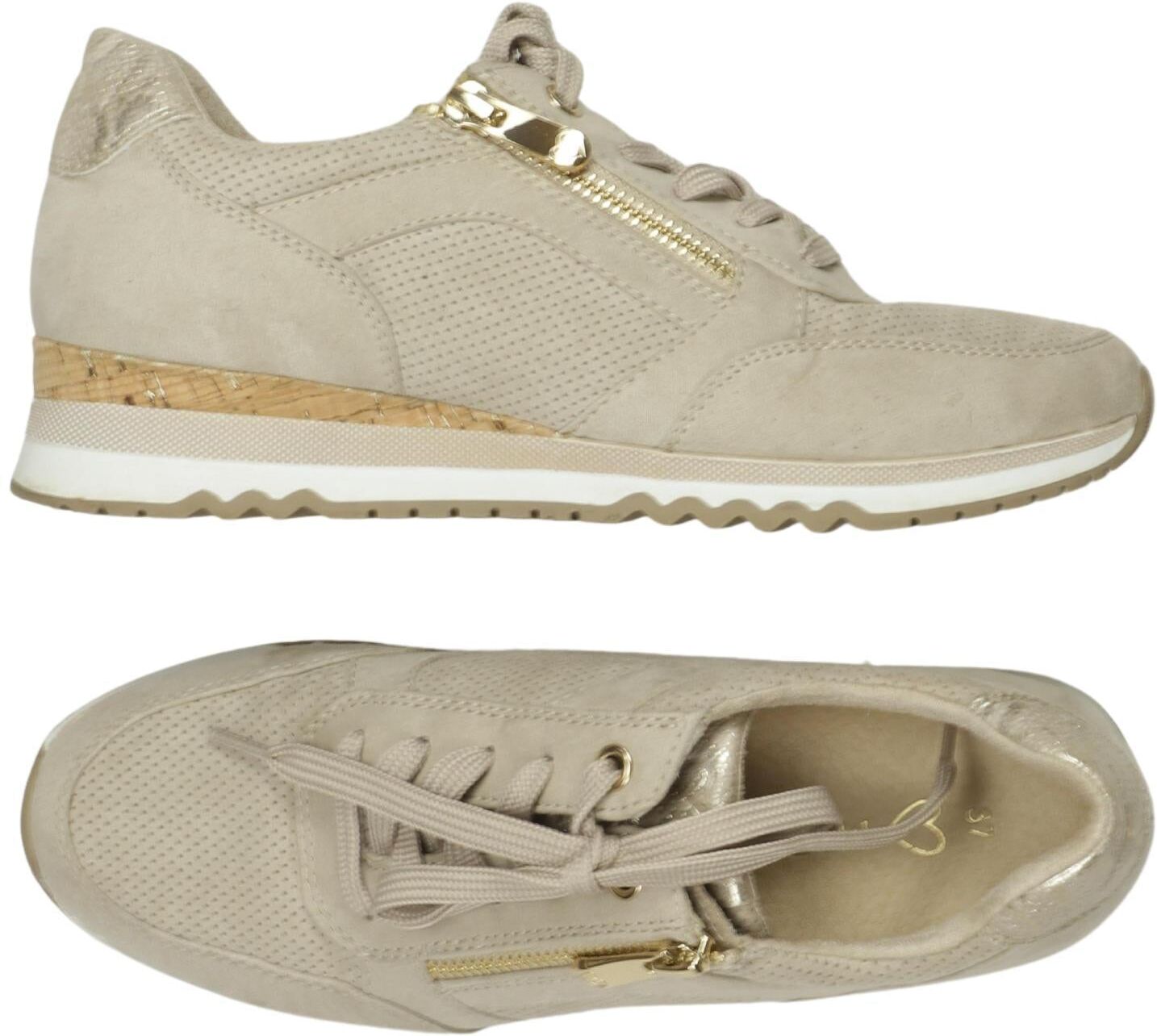 Marco Tozzi Damen Sneaker, Beige, Gr. EU 37, Kunstleder - Second Hand