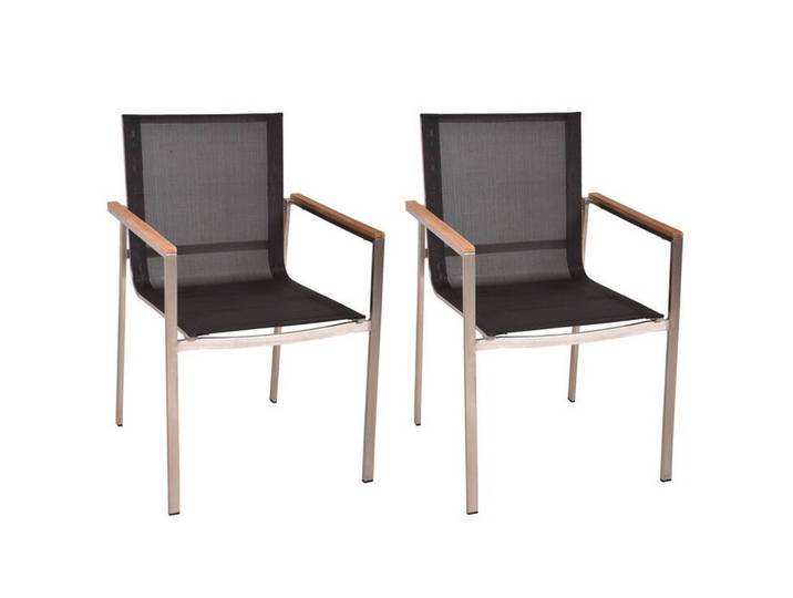 Gartenstuhl-Set Teak 2er-Set