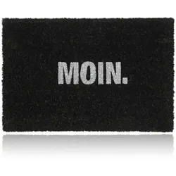 Relaxdays Fußmatte "Moin." schwarz Weiß,Schwarz