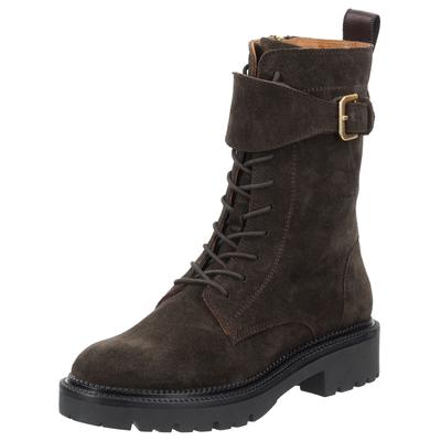 Schnürstiefelette GANT "Gant Stiefelette Nubukleder", Damen, Gr. 40, braun (espresso), Nubukleder, Schuhe Schnürstiefelette