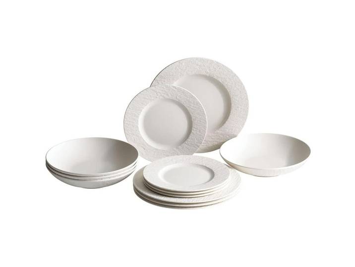 TAFELSERVICE Manufacture Rock Blanc weiß 12-tlg.