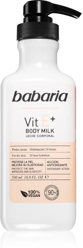 Babaria Vitamin E lait corporel hydratant pour peaux sèches 500 ml