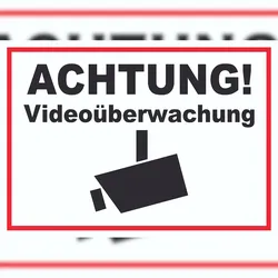HB-Druck Achtung Videoüberwachung Schild A4